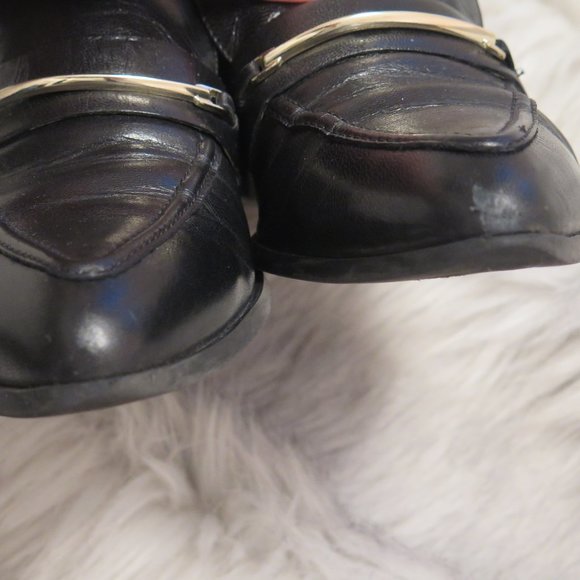 LEATHER LOAFERS WITH GOLD TRIM - Picture 8 of 14
